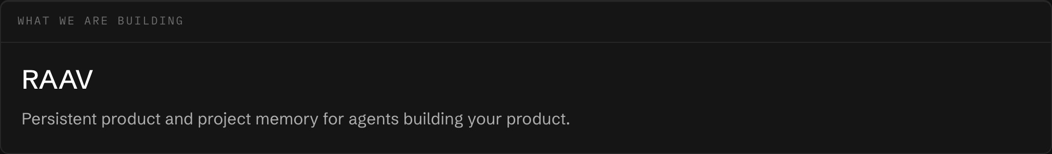 Product memory — The product truth every agent shares